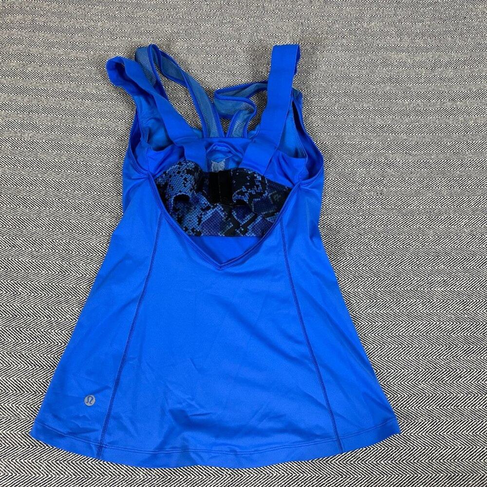 LULULEMON - Blue Tank with Built in Bra - Picture 2 of 4